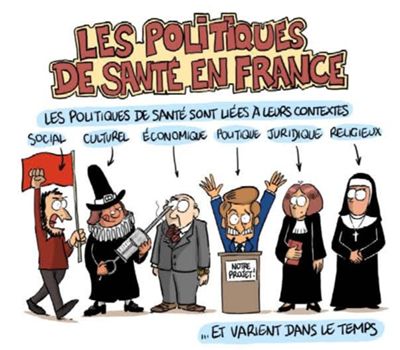 Les politiques, le système de santé et de soins en France expliqués en planches illustrées