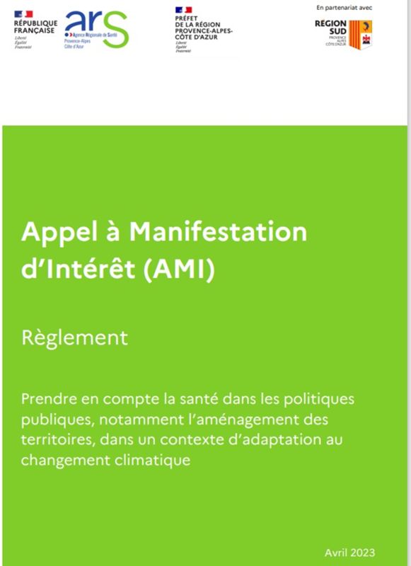 Appel à manifestation d'Intérêt lancé par l’ARS PACA et la DREAL 