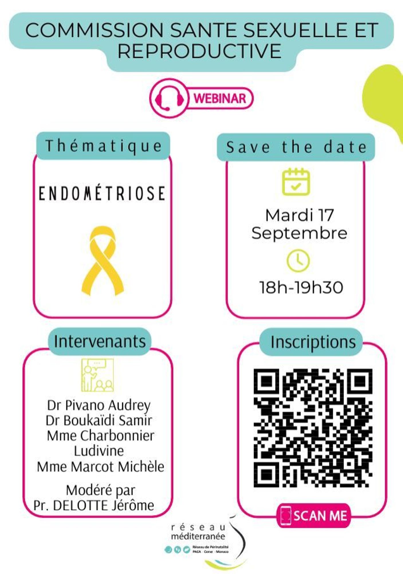 Webinaire sur l'endométriose proposé par la Commission Santé sexuelle et reproductive du Réseau Méditerranée