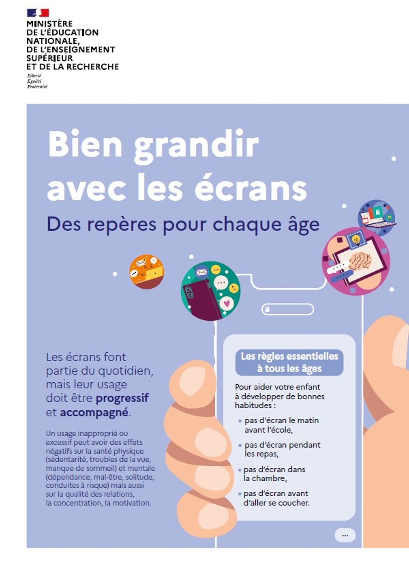 Bien grandir avec les écrans. Des repères pour chaque âge