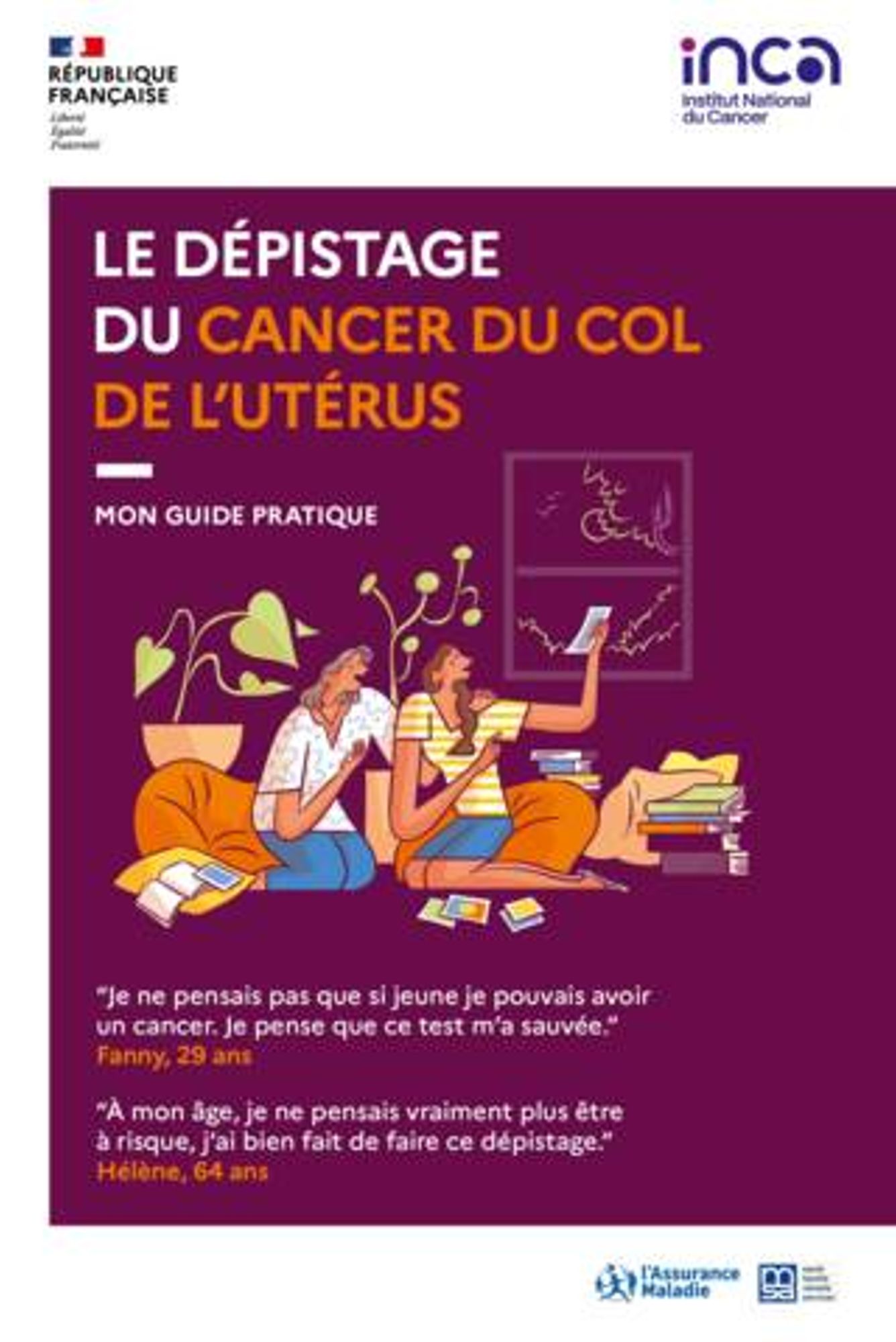 Affiches et flyers sur les cancers du col
