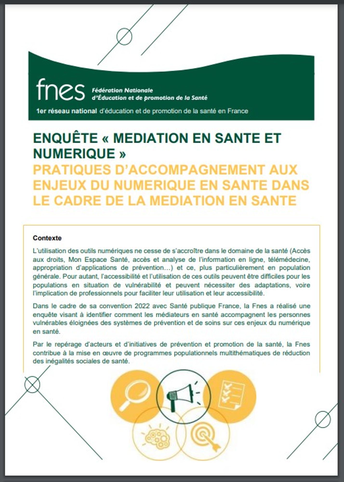Rapport d'enquête "Médiation en santé et numérique"