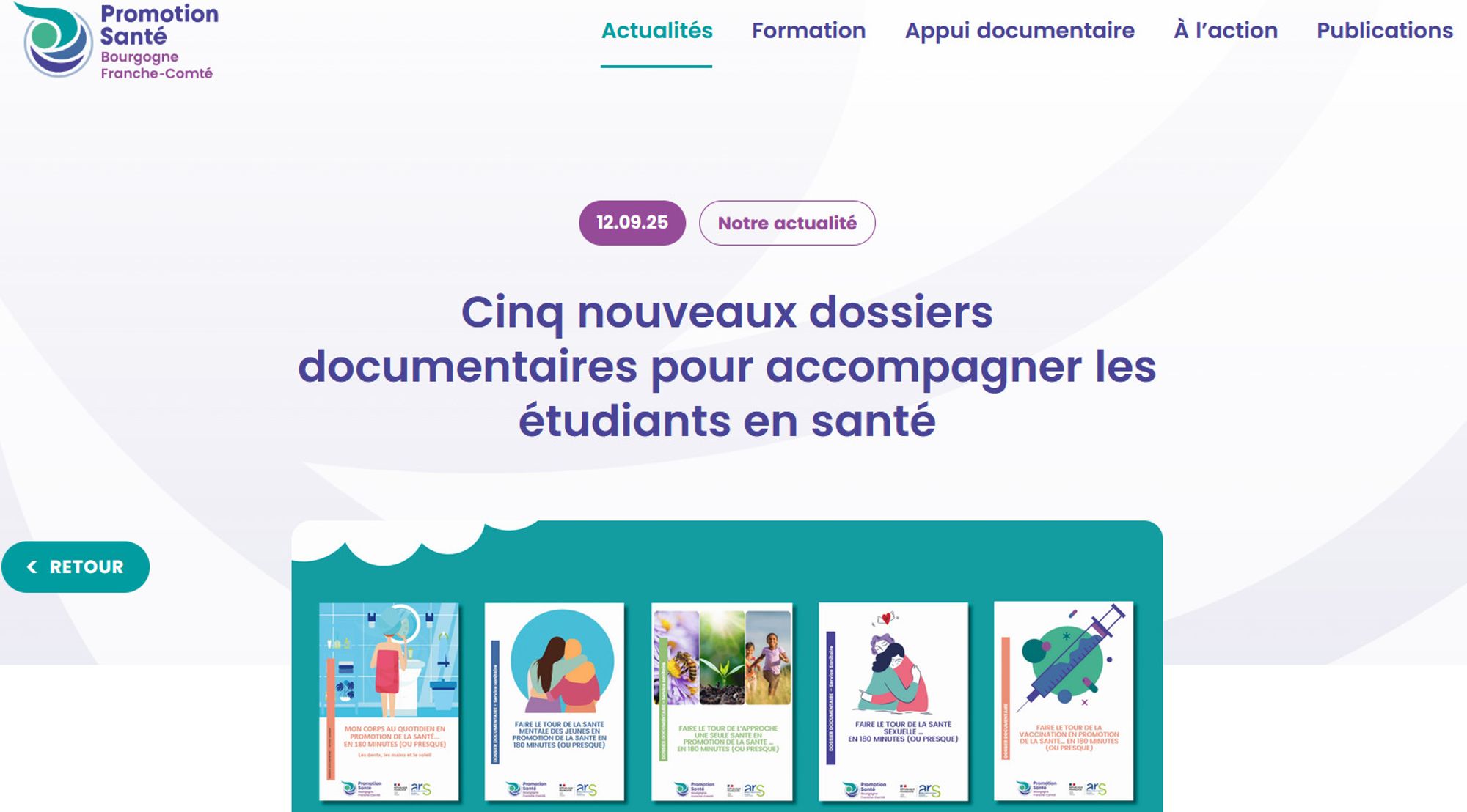  Dossiers documentaires proposés par Promotion Santé Bourgogne Franche-Comté 