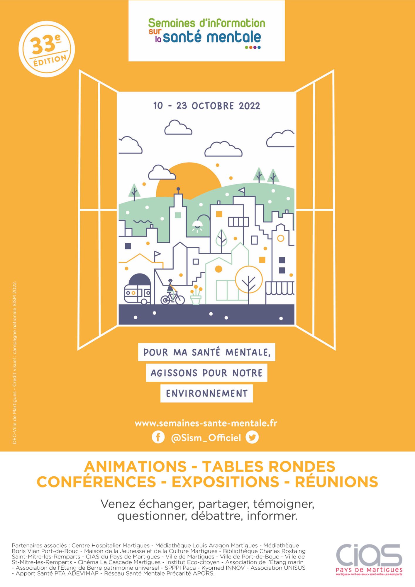 33ème édition de la Semaine d'Information sur la Santé Mentale (SISM)