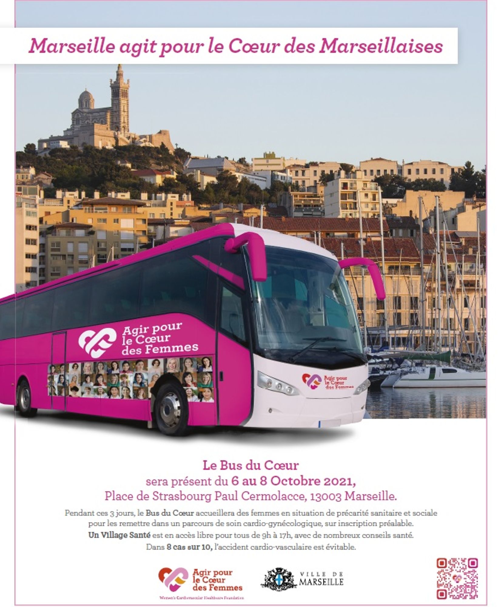 Bus du coeur : Marseille agit pour le coeur des marseillaises